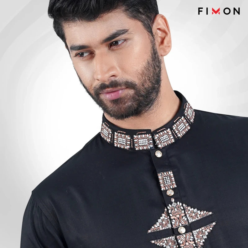 Elegant Elite Classes Panjabi –Black