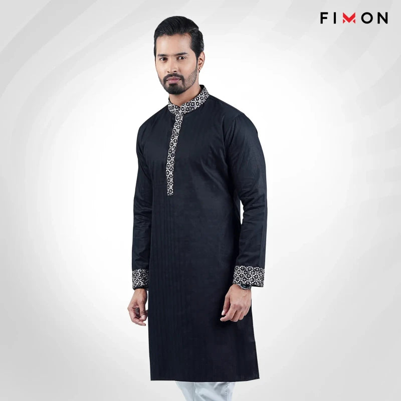 Kashmiri Jaal Panjabi – black