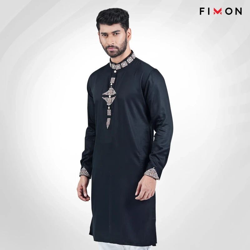 Elegant Elite Classes Panjabi –Black