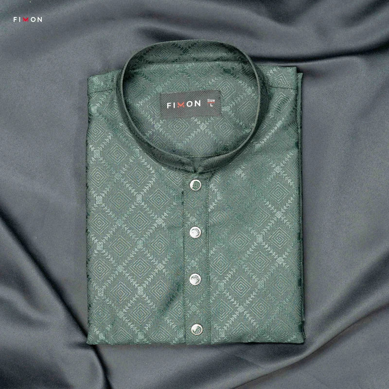 Luxury Kaatan Panjabi | EID26 | Bottle Green