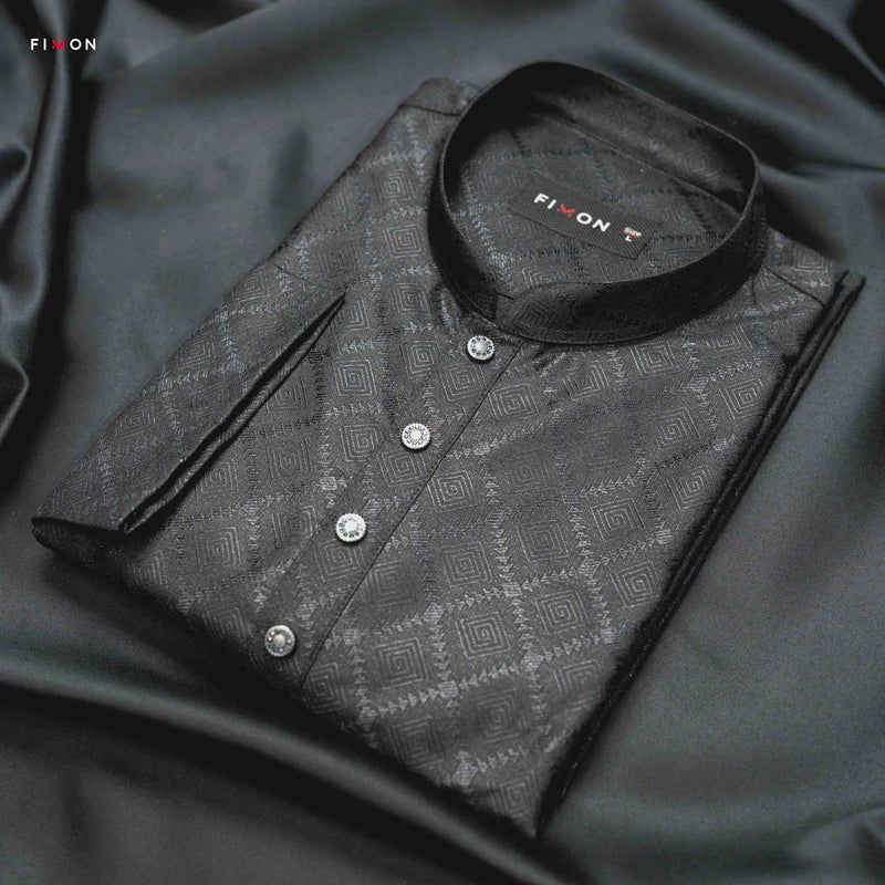 Luxury Kaatan Panjabi | EID26 | Black