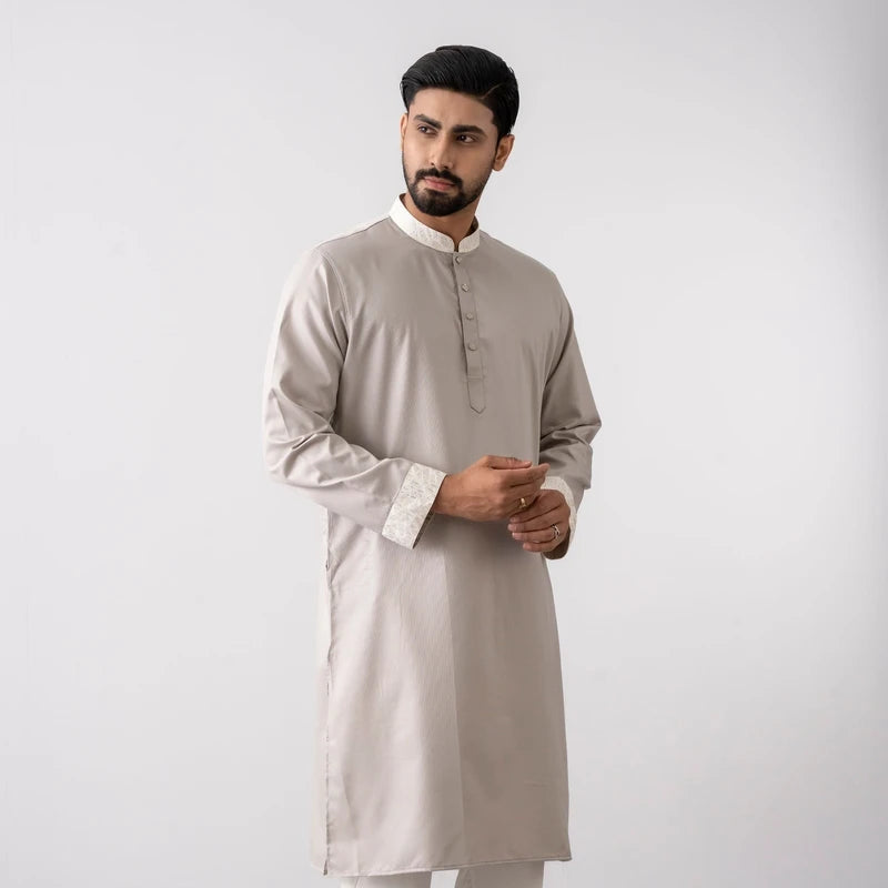 Festive Crown Panjabi | Light Ash