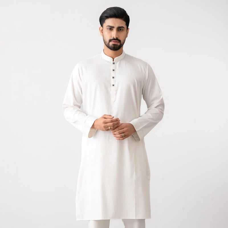 Festive Crown Panjabi | White