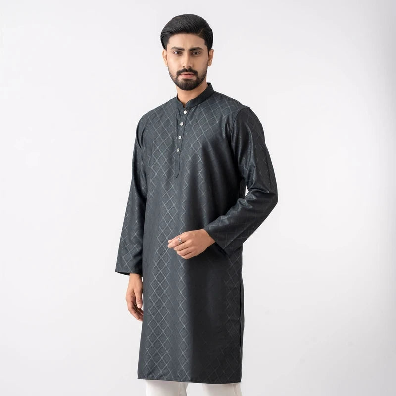 Luxury Kaatan Panjabi | EID26 | Bottle Green