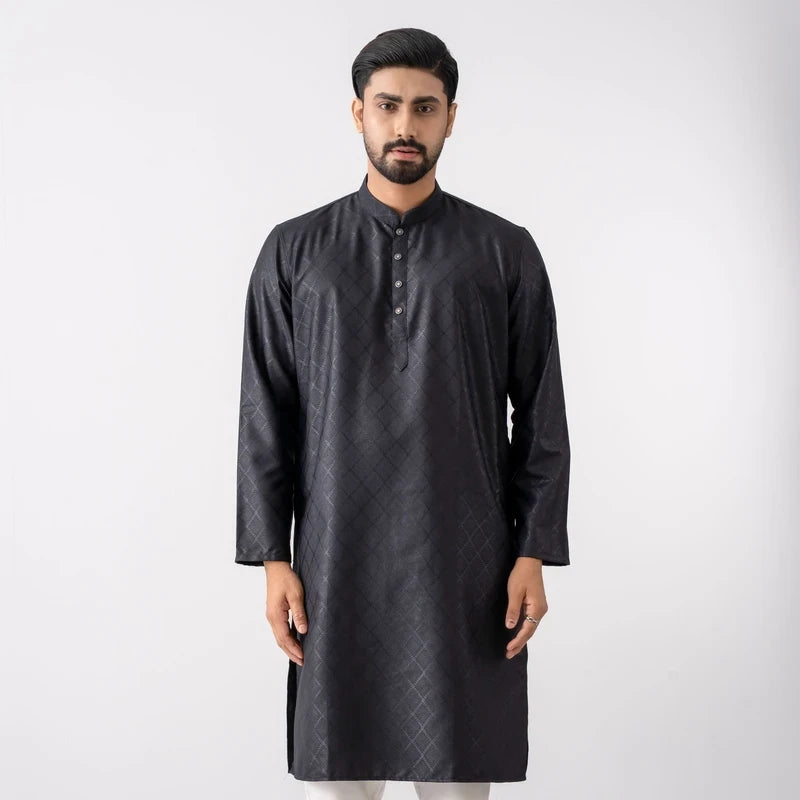 Luxury Kaatan Panjabi | EID26 | Black