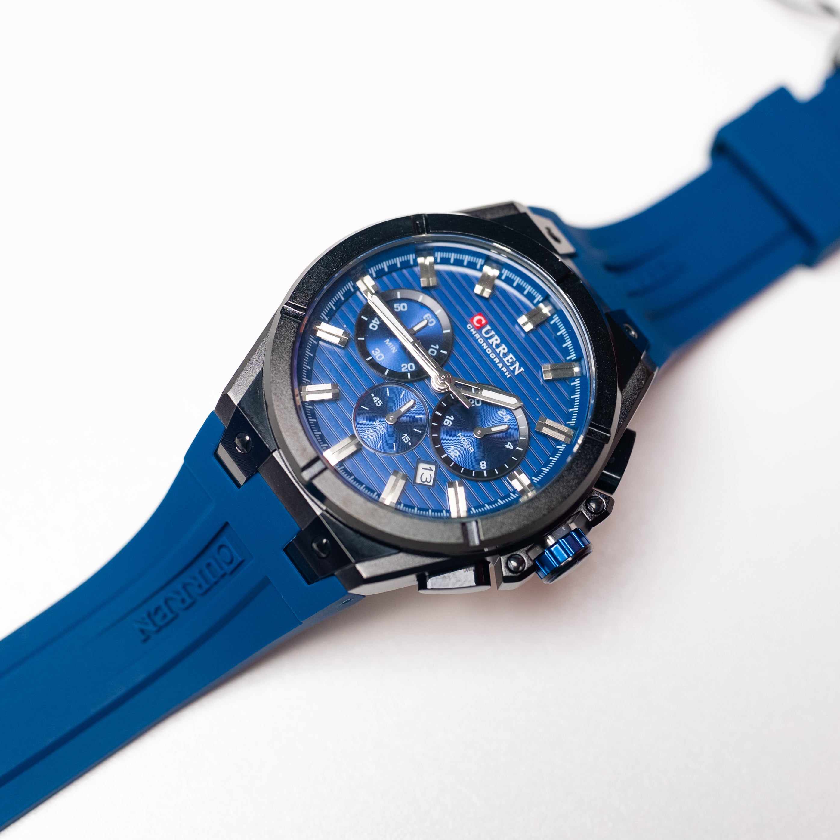 CURREN 8437 Men's Blue Chronograph Fashion Watch