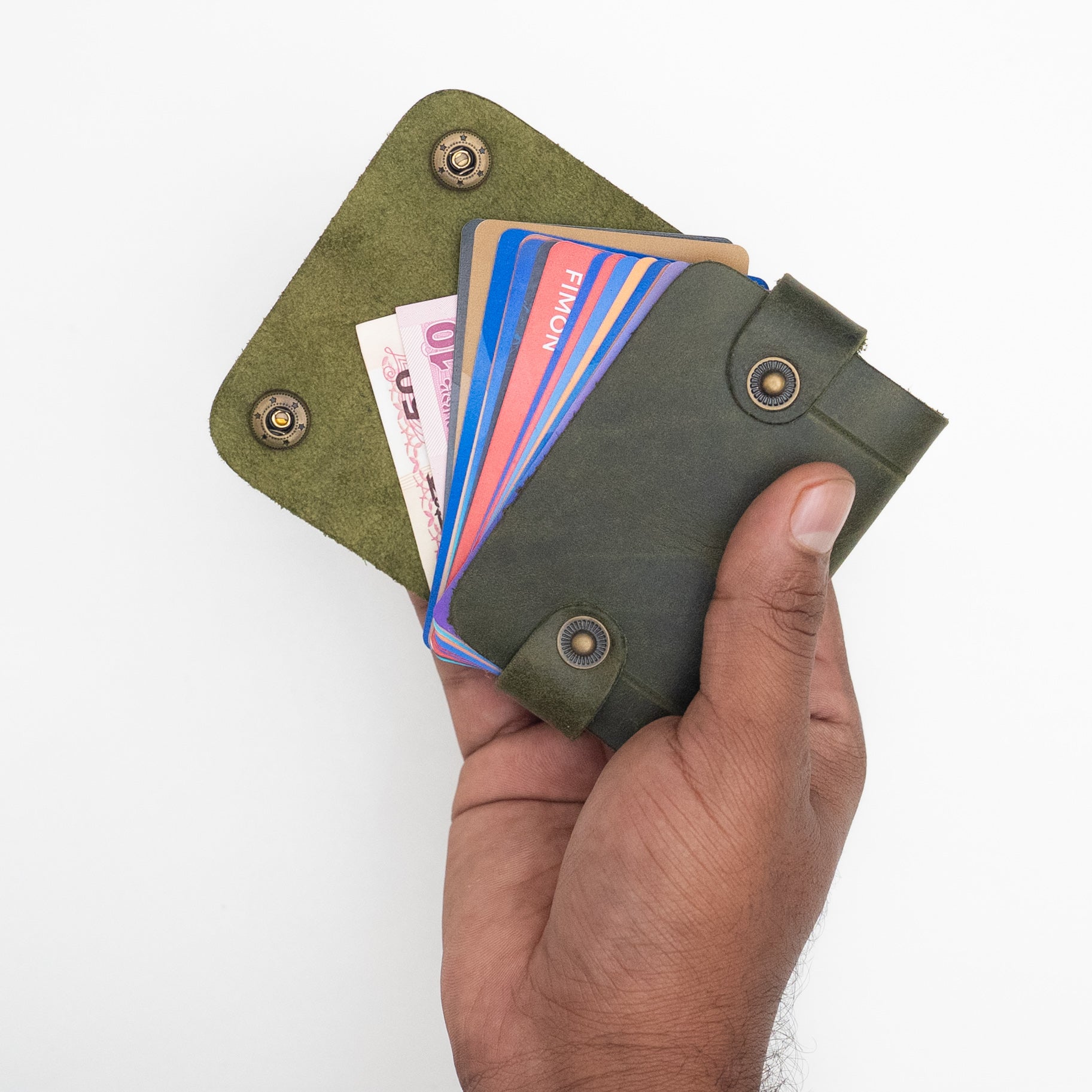 Fimon SnapMate Leather Card Holder